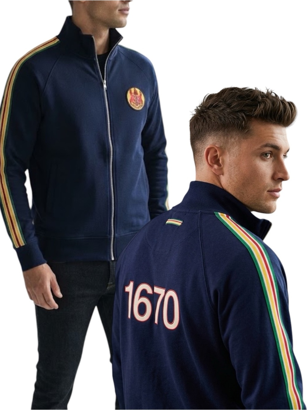 RARE Hudson’s Bay HBC Signature 1670 Heritage Track Jacket in French Terry